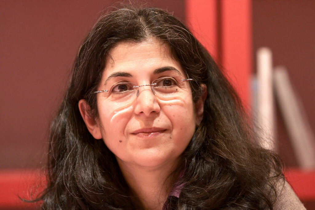 Fariba Adelkhah, chercheuse franco-iranienne, au Salon du Livre à Paris en 2019