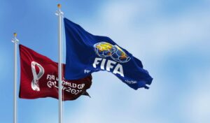 Drapeaux FIFA et Qatar pour Mondial 2022