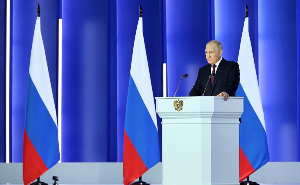 Vladimir Poutine devant l'Assemblée fédérale de Russie ©Wikimedia Commons