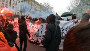 Manifestants à Paris le 19 janvier 2023 ©Capture d'écran LinePress