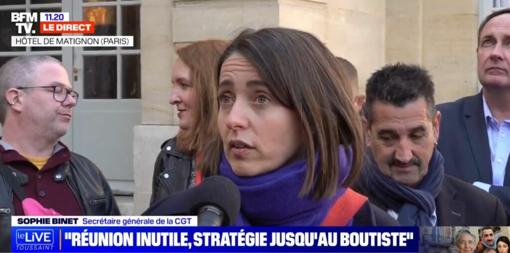 Sophie Binet, patronne de la CGT ©Capture d'écran BFMTV