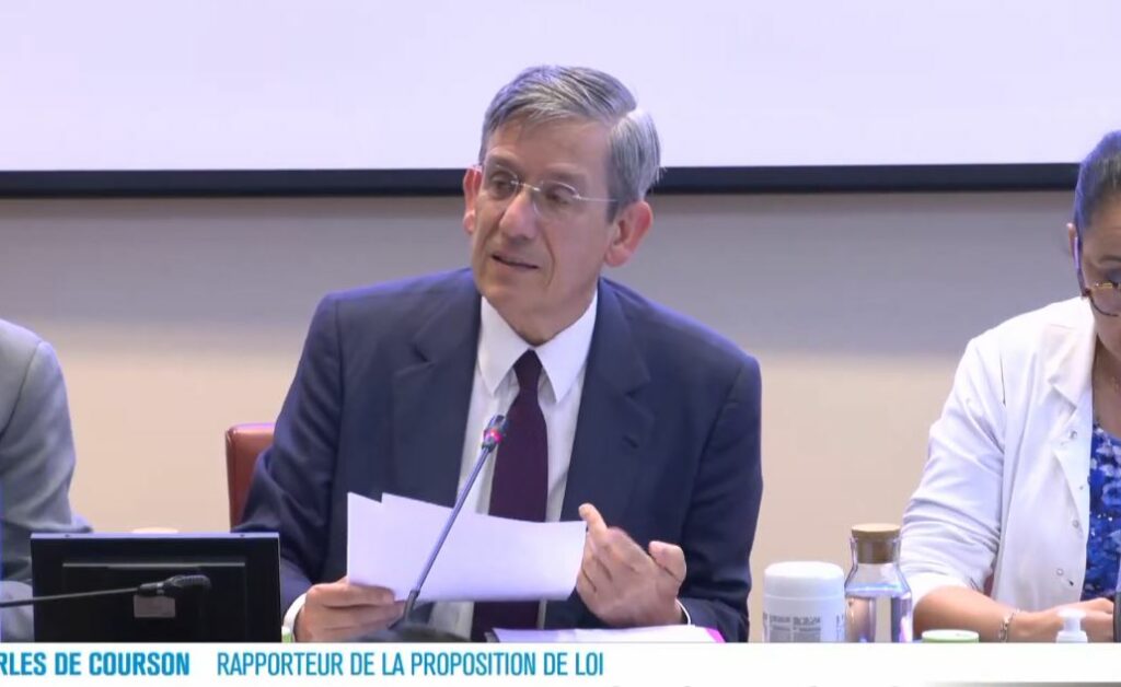 Charles de Courson en commission parlementaire mercredi 31 mai ©Capture d'écran / LCP