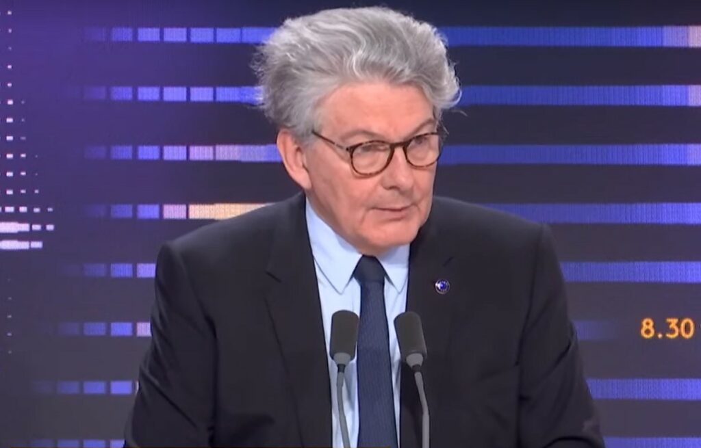 Thierry Breton sur le plateau de France Info © Capture d'écran