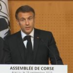 Emmanuel Macron devant l'Assemblée de Corse le 28 septembre 2023 ©Capture d'écran France 3