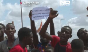 Manifestation anti-française à Niamey ©Capture d'écran Euronews