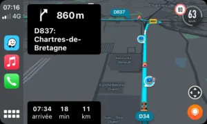 Exemple de trajet par GPS avec Waze ©Wikimedia