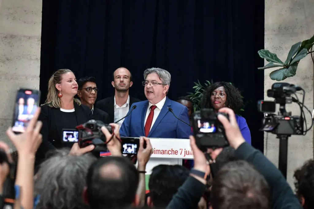 Jean-Luc Mélenchon, dimanche 7 juillet 2024 ©Alamy