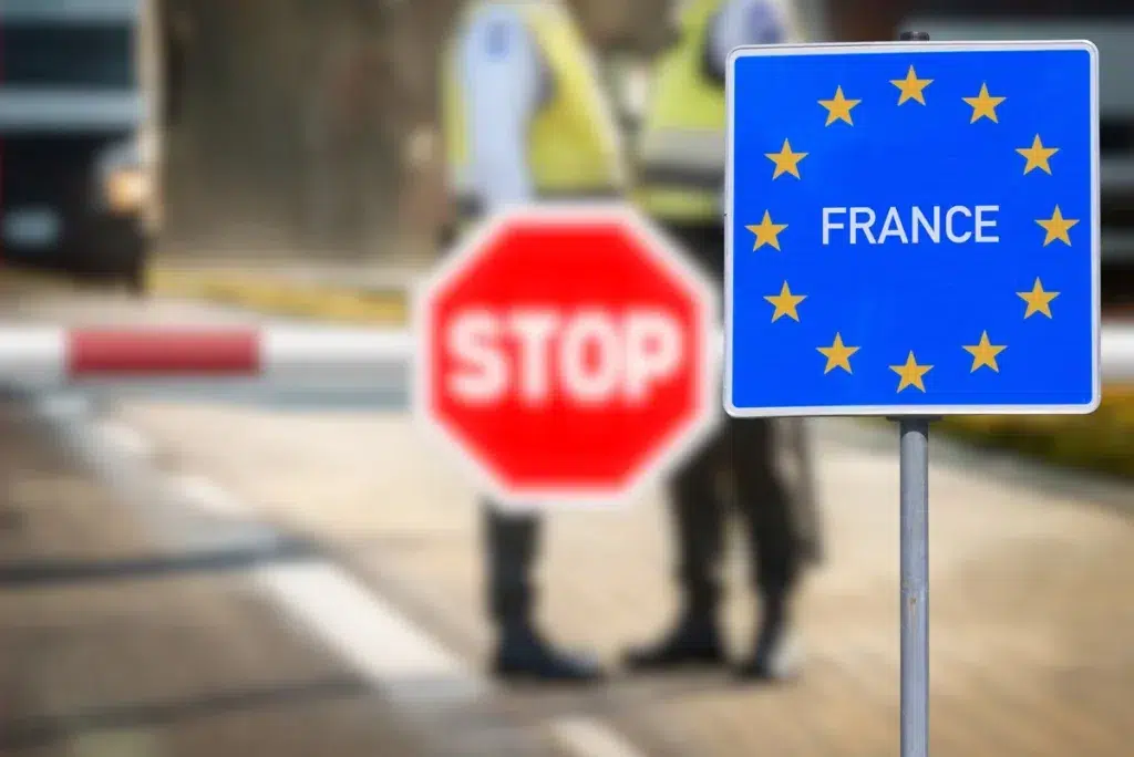 panneau frontière france