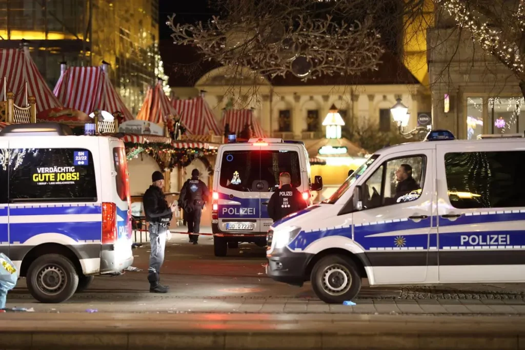 Marché de Noël de Magdebourg après l'attaque terroriste du 20 décembre 2024 ©Alamy