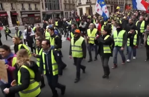 Manifestation des Gilets Jaunes à Paris, 2020 ©Capture d'écran HuffPost