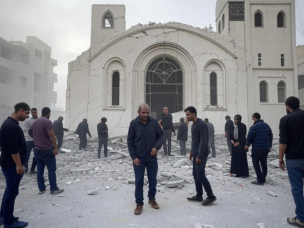 Eglise Gaza Frappe