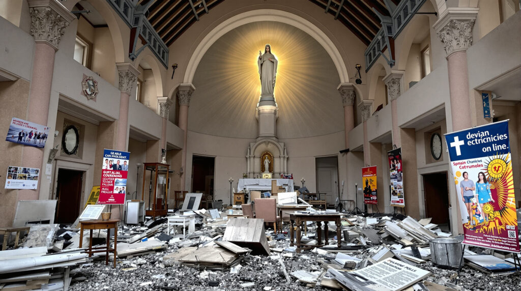 Eglise-vandalisme-statue