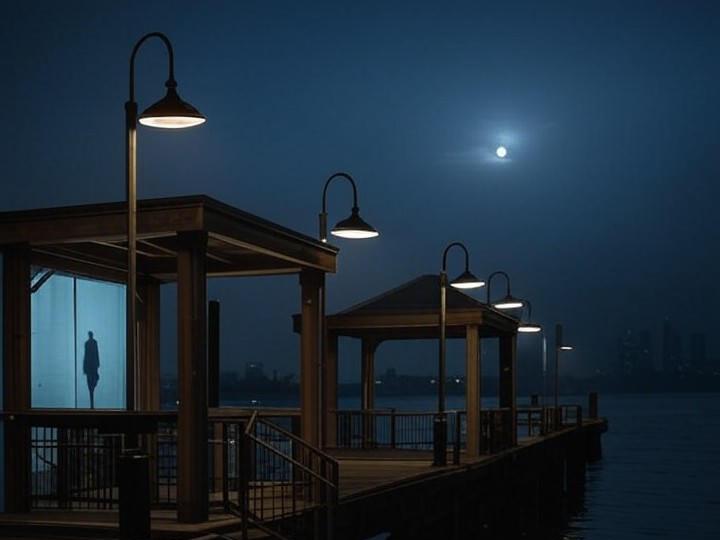 Quai nocturne pavillon