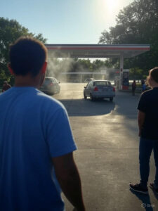 Accident station essence