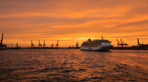 Ferry Sunset Port