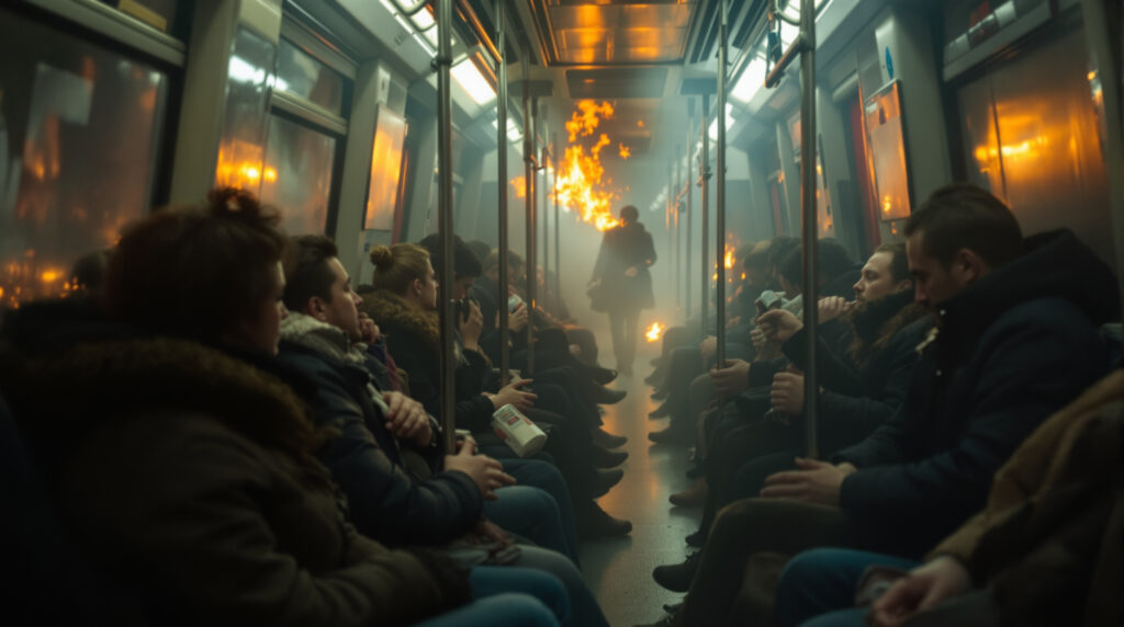 Métro Flammes Horreur
