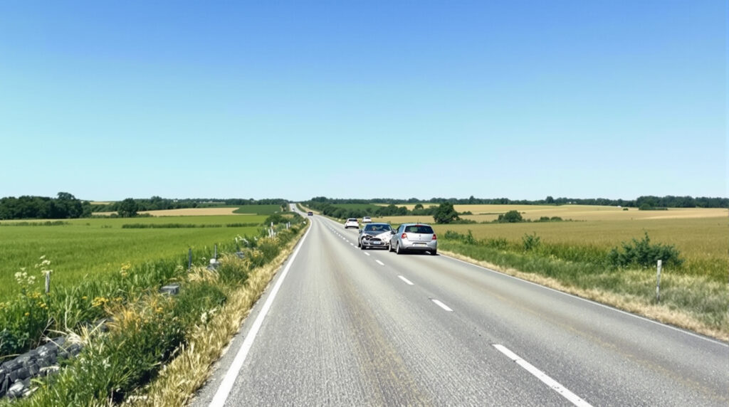 Accident Route Calme