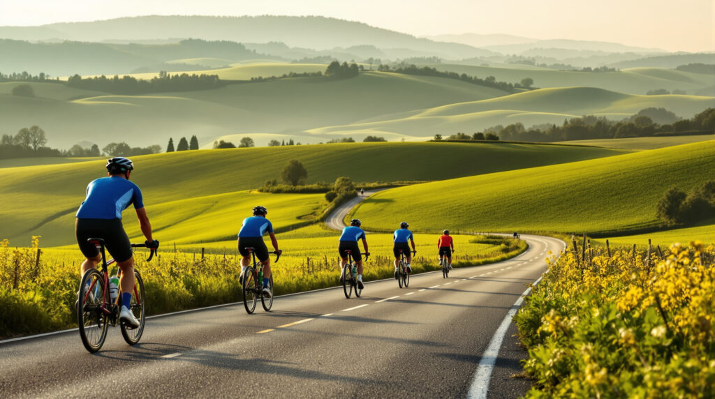 Cyclistes en route