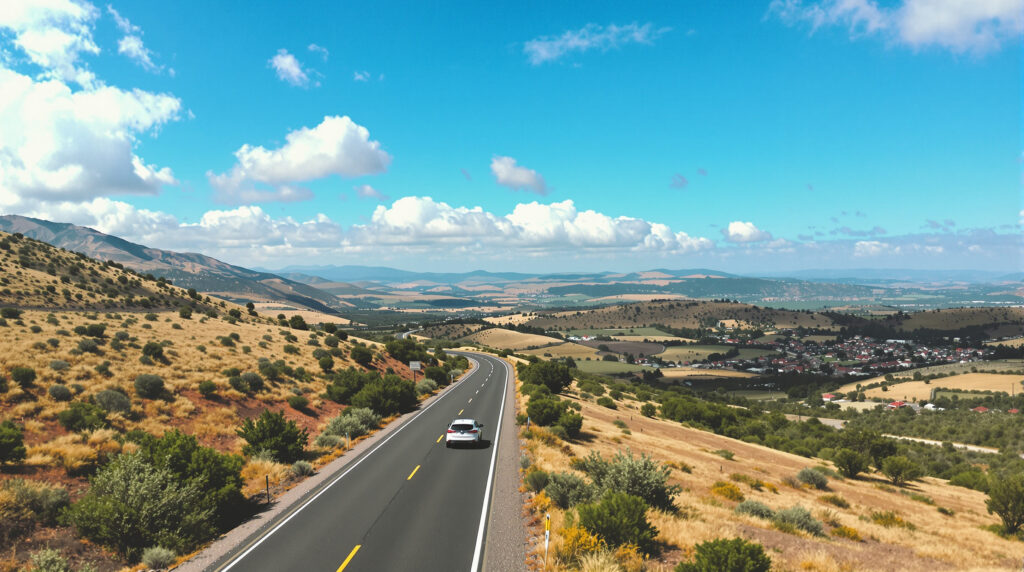 Route securisee paysage