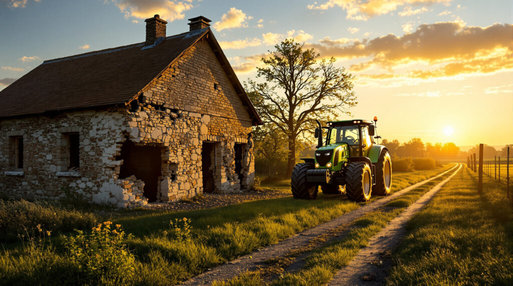 Tracteur Dégâts Rural