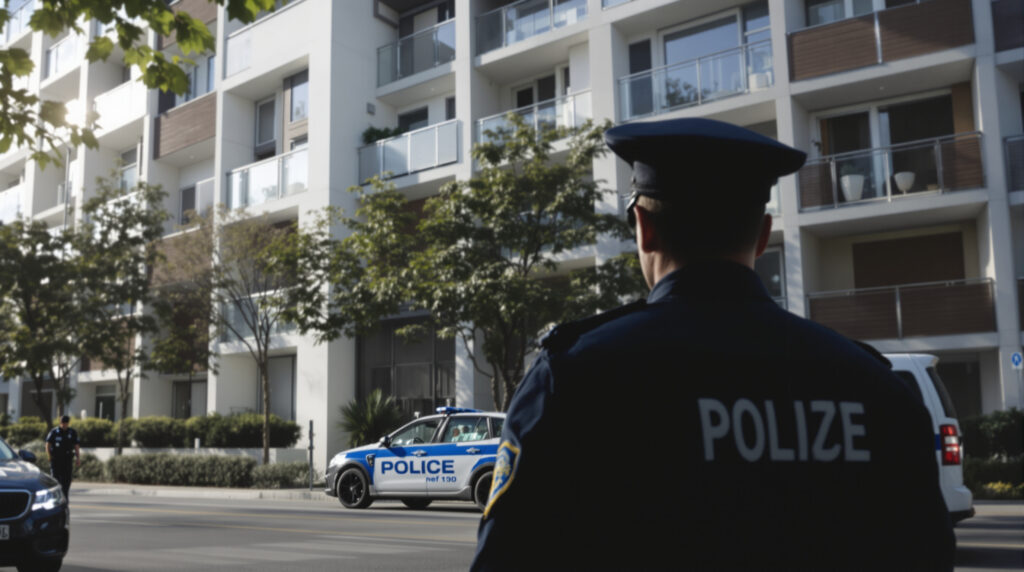 Présence policière devant résidence