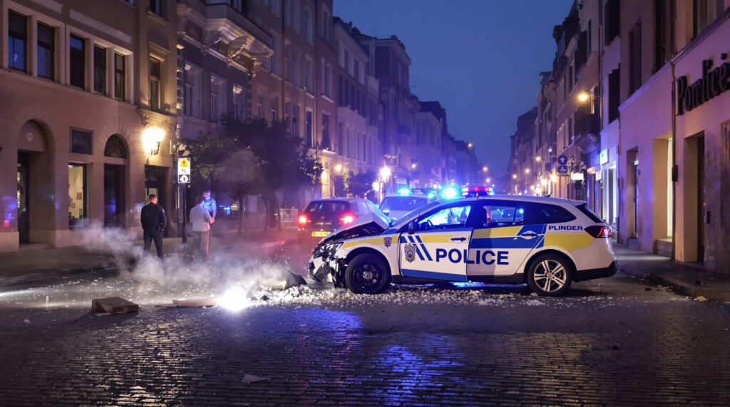 Rue Accidentée Lumineuse