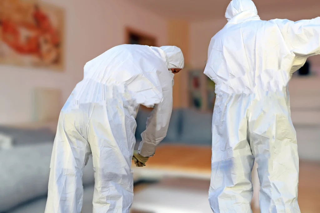 Police scientifique dans la maison