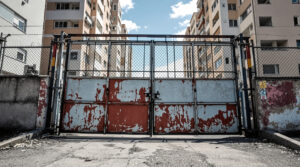 Portail urbain bris&eacute;
