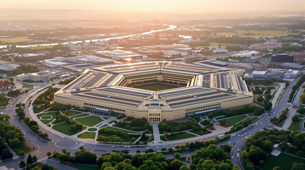 Vue aérienne Pentagone Washington