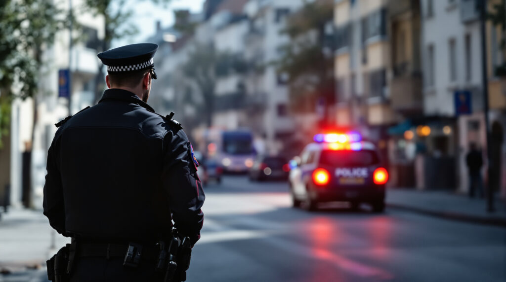 Intervention policière suite à des violences urbaines