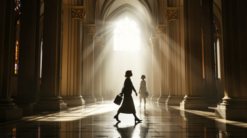 Recueillement dans la cathédrale