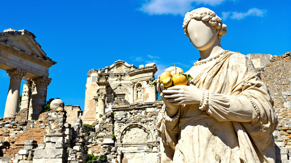 Statue-de-marbre-à-Sardes
