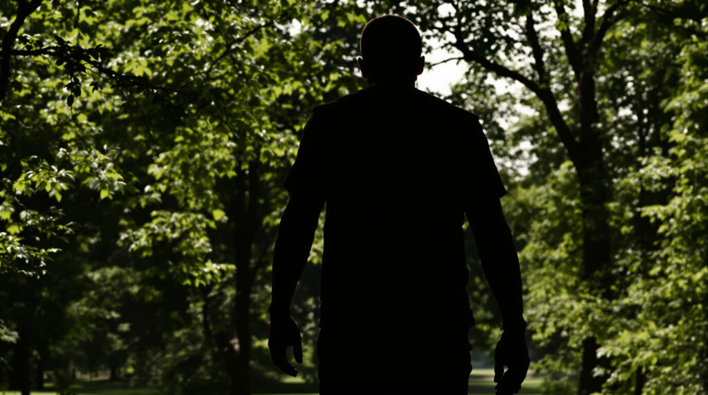 Marcheur Silhouette Parc