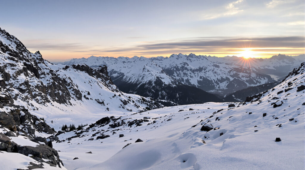 MontagneAlpineLeverSoleil